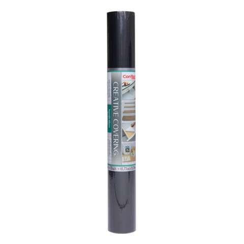 Con-Tact Creative Covering 50 ft. L X 18 in. W Black Self-Adhesive Shelf Liner, Pack of 6