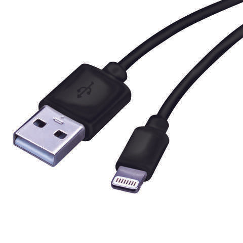 Fabcordz Lightning to USB Charge and Sync Cable 10 ft. Black