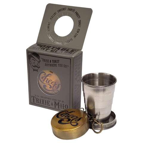 Trixie and Milo Stainless Steel Shot Glass, Pack of 12