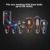 Feit 3.6 in. Concrete Beige/White Cube Lamp Base