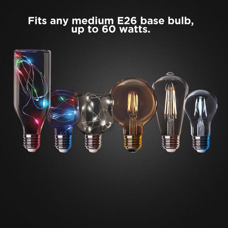 Feit 3.6 in. Concrete Beige/White Cube Lamp Base