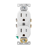 Leviton 15 amps 125 V Duplex White Outlet 5-15R 1 pk