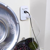 Monster Just Power It Up 0 ft. L 6 outlets Wall Tap Surge Protector w/USB White 1200 J