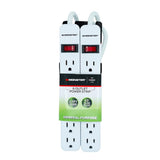 Monster Just Power It Up 2.5 ft. L 6 outlets Power Strip White