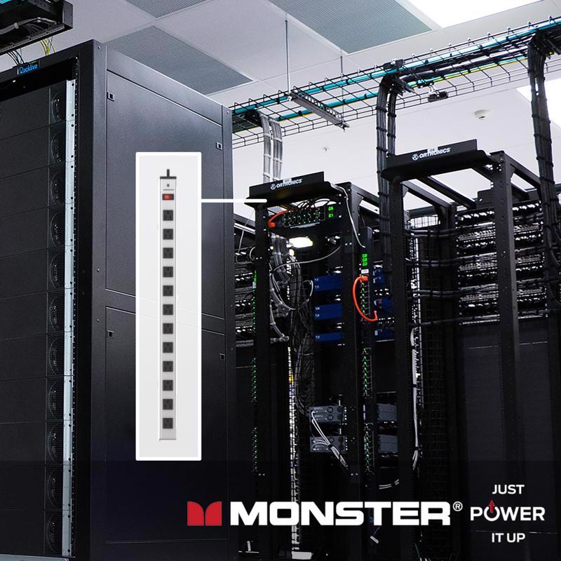 Monster Just Power It Up 6 ft. L 12 outlets Power Strip Silver