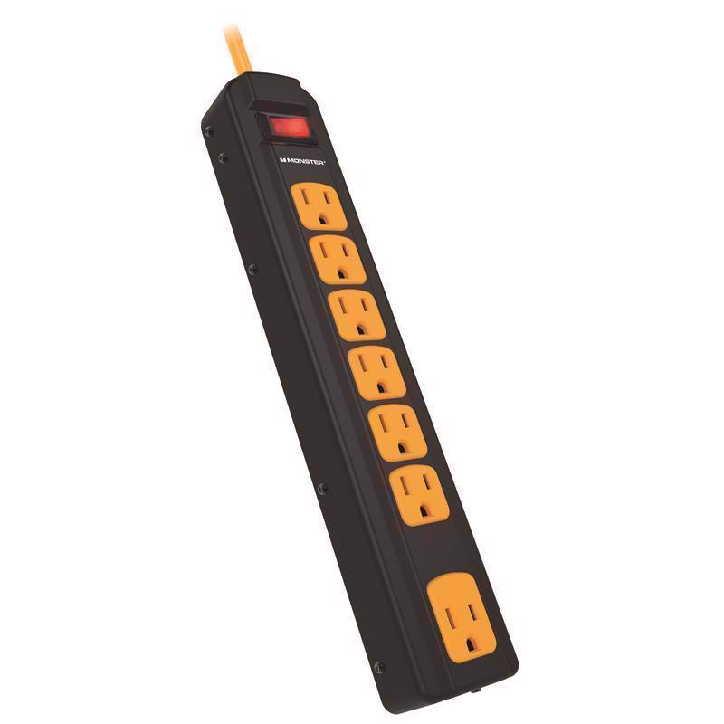 Monster Just Power It Up 4 ft. L 7 outlets Surge Protector Black 1080 J