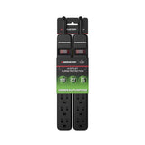 Monster Just Power It Up 2 ft. L 6 outlets Surge Protector Black 400 J
