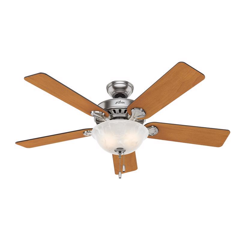 Hunter Pro's Best 52 in. Brushed Nickel LED Indoor Ceiling Fan