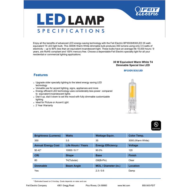 Feit BR30 E26 (Medium) LED Bulb Color Changing 65 Watt Equivalence 1 pk