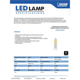 Feit T4 G9 LED Bulb Daylight 35 Watt Equivalence 1 pk