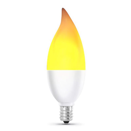 Feit CA10 (Flame Tip) E12 (Candelabra) LED Flame Bulb Warm White 2 Watt Equivalence 2 pk