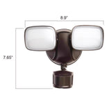 Feit LED Motion-Sensing Hardwired LED Bronze Security Floodlight