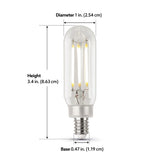 Feit T8 E12 (Candelabra) LED Bulb Soft White 40 Watt Equivalence 1 pk