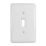 Amerelle Metro White 1 gang Stamped Steel Toggle Wall Plate 1 pk