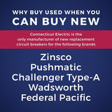 Connecticut Electric UBIZ 15/15 amps Tandem Single Pole Circuit Breaker