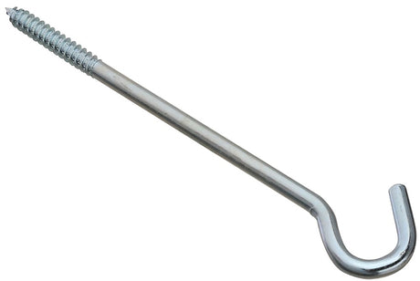 National Hardware 2156BC Series N221-002 Screw Hook, 3/8 in Opening, 10 in L, Steel, Zinc