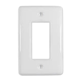 Amerelle Metro White 1 gang Ceramic Decorator Wall Plate 1 pk