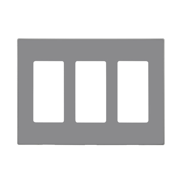 Leviton Decora Light Gray 3 gang Polycarbonate Decorator Screwless Wall Plate 1 pk