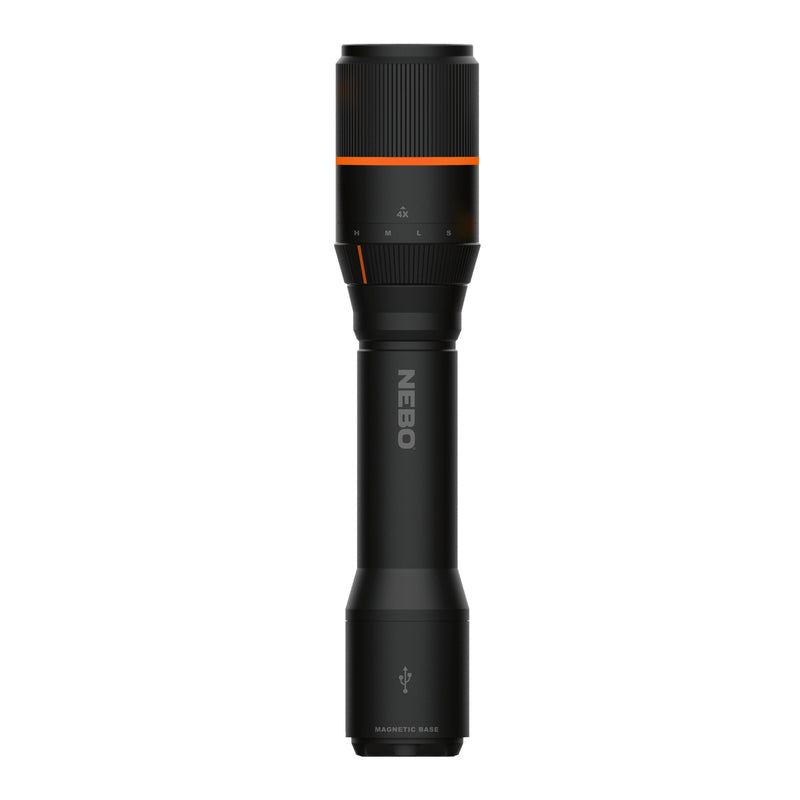 NEBO Davinci 2000 lm Black LED Rechargeable Flashlight 18650 Battery