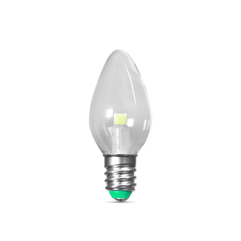 Feit C7 E12 (Candelabra) LED Bulb Green 0 Watt Equivalence 2 pk
