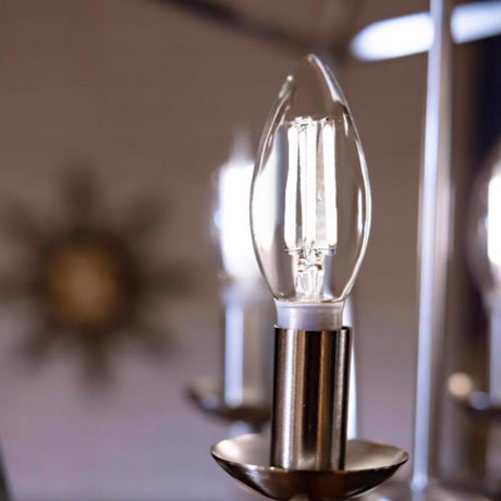 Feit White B10 E12 (Candelabra) Filament LED Bulb Daylight 60 Watt Equivalence 2 pk