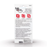 Fabcordz Lightning to USB Charge and Sync Cable 3 ft. Black