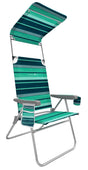 Caribbean Joe CJ-7765 Beach Chair, 23-1/4 in W, 26.4 in D, 42-1/2 in H, Aluminum Frame, Polyester Seat, Pack of 4