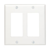 Leviton Decora White 2 gang Thermoset Plastic Decorator Wall Plate 1 pk, Pack of 50