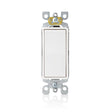 Leviton Decora 15 amps Single Pole Antimicrobial Treated Rocker AC Quiet Switch White 1 pk