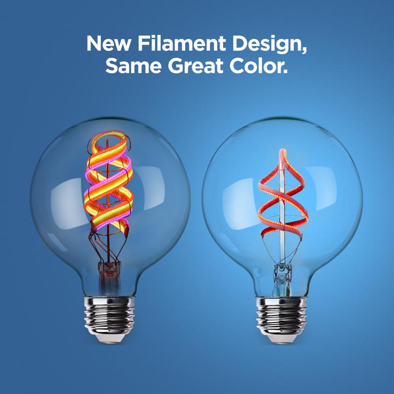 Feit Smart Home G30 E26 (Medium) Smart-Enabled LED Bulb Color Changing 60 Watt Equivalence 1 pk