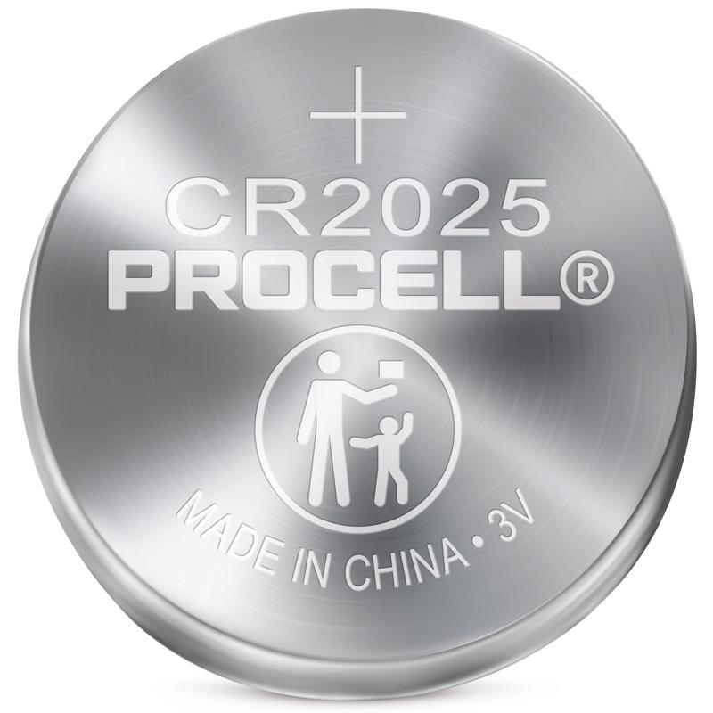 Procell Lithium Coin CR2025 3 V Primary Battery PC2025 5 pk, Pack of 4