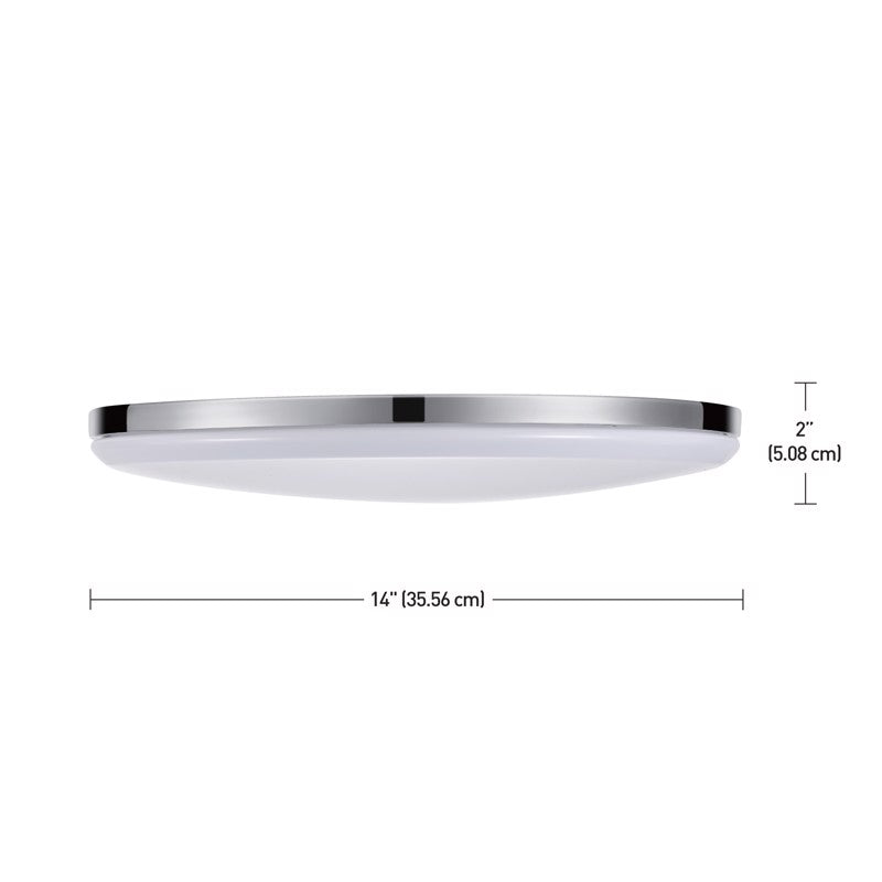 Globe Electric Ellington 2 in. H X 14 in. W X 14 in. L Chrome Ceiling Light