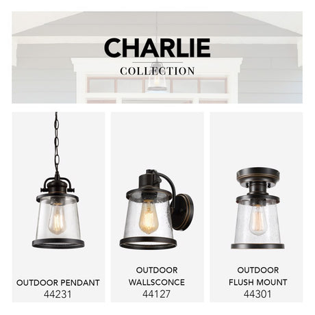 Globe Electric Charlie 9.6 in. H X 6.7 in. W X 6.7 in. L Oil Rubbed Bronze Ceiling Light
