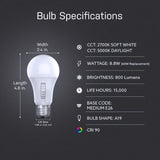 Feit A19 E26 (Medium) LED Bulb Soft White 60 Watt Equivalence 1 pk