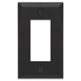 Amerelle Century Matte Black 1 gang Stamped Steel Decorator Wall Plate 1 pk