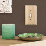 Amerelle Contemporary Unfinished Beige 1 gang Ash Wood Blank Wall Plate 1 pk