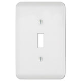 Amerelle Capri Paintable Textured White 1 gang Stamped Steel Toggle Wall Plate 1 pk