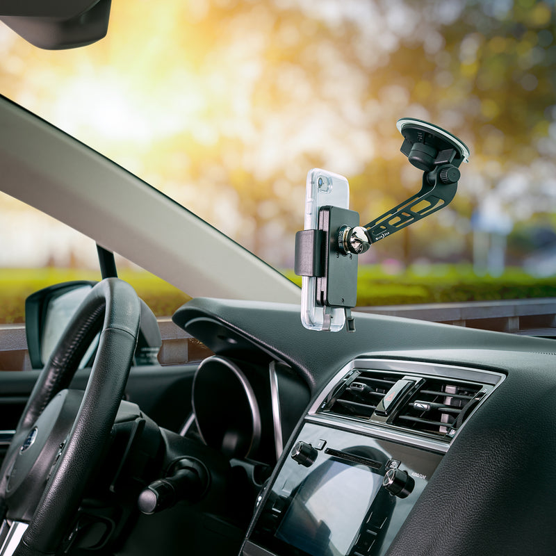 Nite Ize Squeeze Black/Gray Phone Mount Windshield Kit For MagSafe Phones, Cases and Wireless Charge, Pack of 3