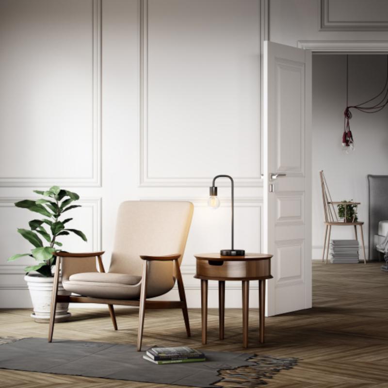 Globe Electric 18 in. Black Table Lamp