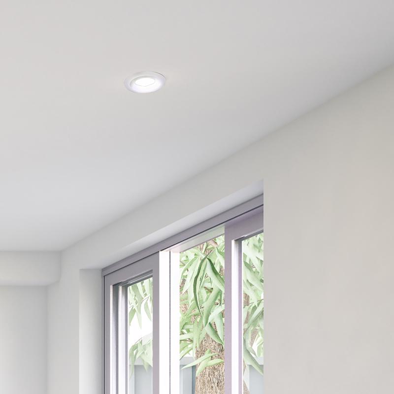 Halo Matte White 6 in. W Plastic LED Canless Recessed Downlight 8.5 W