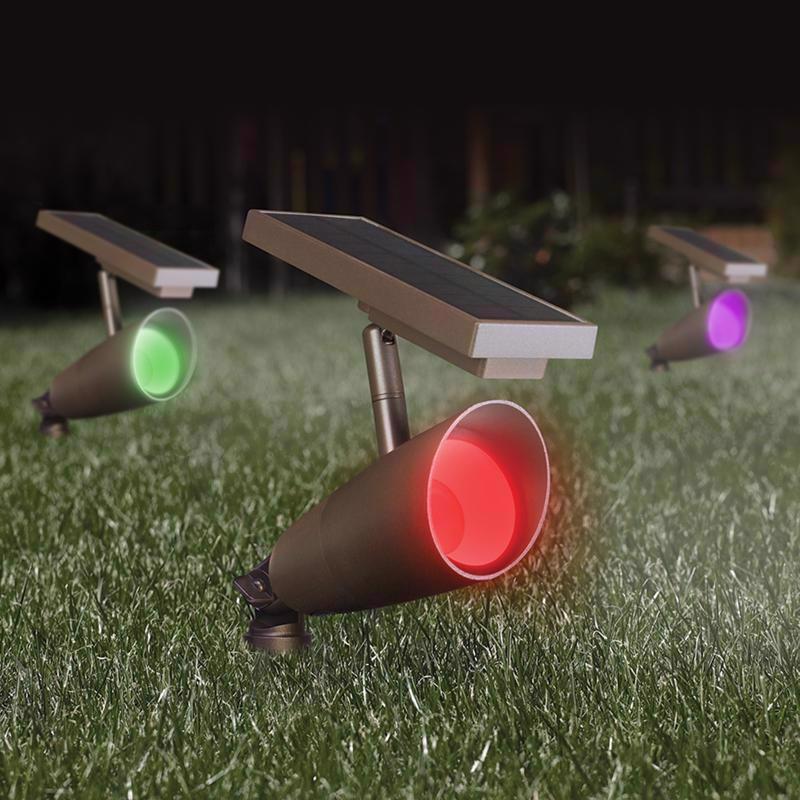 Feit OneSync Bronze Solar Powered/Remote LED Spotlight 1 pk