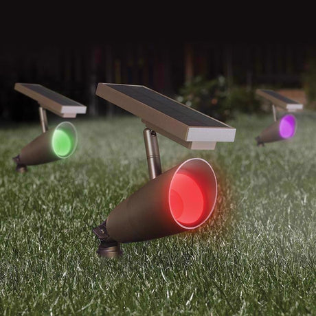 Feit OneSync Bronze Solar Powered/Remote LED Spotlight 2 pk