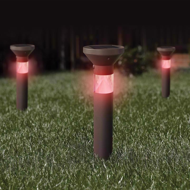 Feit OneSync Oil Rubbed Bronze Solar Powered 40 W LED Bollard Light 1 pk