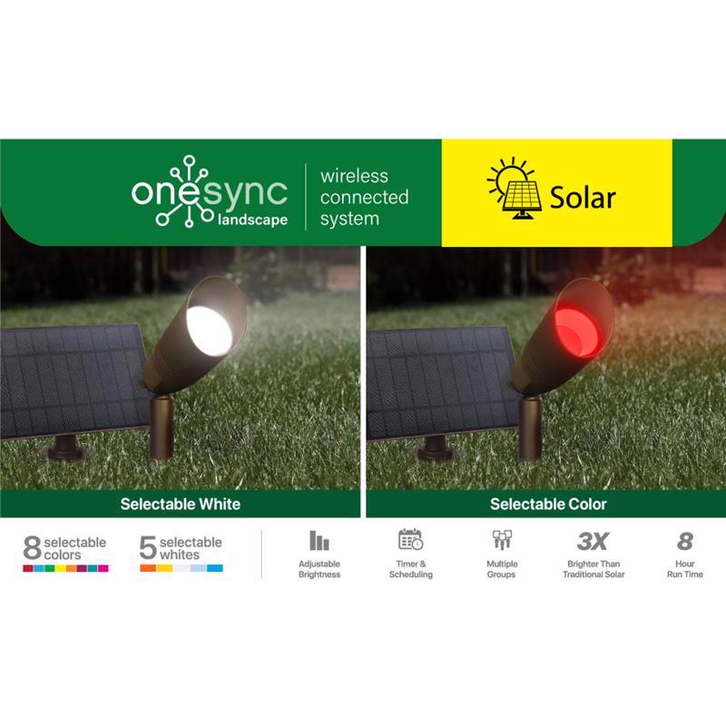 Feit OneSync Solar Powered 100 W LED Spot Light Kit 1 pk