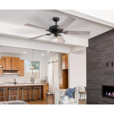 Westinghouse Scholar 52 in. Matte Black LED Indoor Ceiling Fan