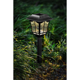 Living Accents Black Solar Powered 0.06 W LED Pathway Light 1 pk, Pack of 12