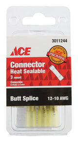 Ace Butt Splice Yellow 3 pk