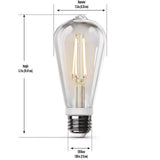 Feit ST19 E26 (Medium) LED Motion Activated Bulb Soft White 60 Watt Equivalence 1 pk
