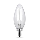 Feit B10 E12 (Candelabra) Filament LED Bulb Daylight 40 Watt Equivalence 2 pk