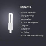 Feit Linear PL G23 LED Tube Light Soft White 7 Watt Equivalence 1 pk